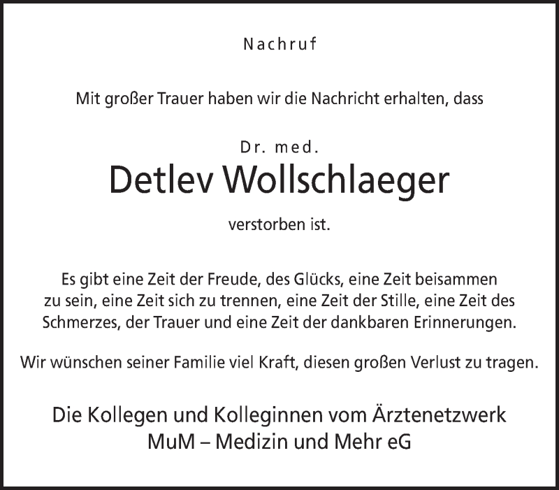  Traueranzeige für Detlef Wollschlaeger vom 18.01.2014 aus Neue Westfälische