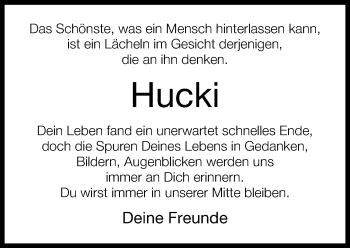 Traueranzeige von Hucki  von Neue Westfälische