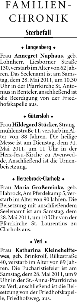 Traueranzeige von Annegret Nuphaus von Neue Westfälische