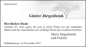 Traueranzeige von Günter Jürgenliemk von Neue Westfälische
