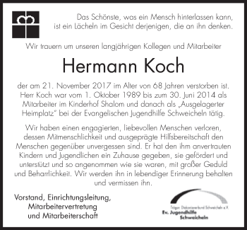 Traueranzeige von Hermann Koch von Neue Westfälische