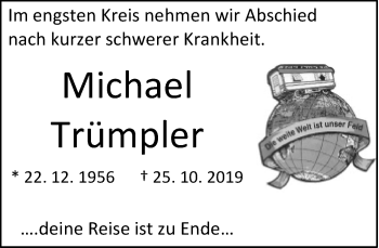 Traueranzeige von Michael Trümpler von Neue Westfälische