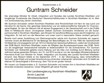 Traueranzeige von Guntram Schneider von Neue Westfälische