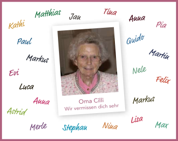 Traueranzeige von Cilli Kleinegrauthoff von Neue Westfälische