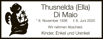 Traueranzeige von Thusnelda Di Maio von Neue Westfälische