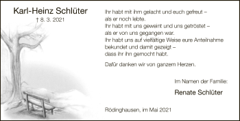 Traueranzeige von Karl-Heinz Schlüter von Neue Westfälische