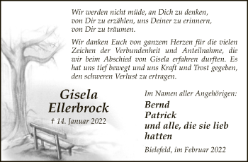 Traueranzeige von Gisela Ellerbrock von Neue Westfälische