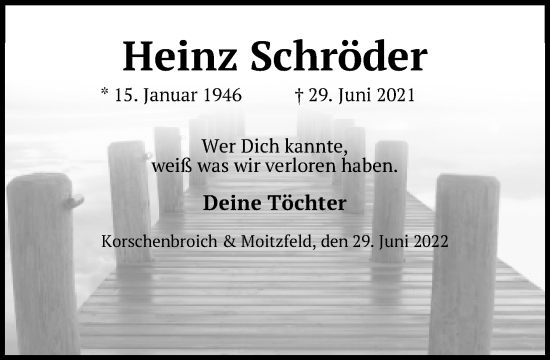 Traueranzeige von Heinz Schröder von Neue Westfälische