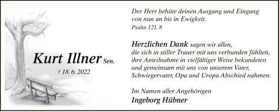 Traueranzeige von Kurt Illner von Neue Westfälische