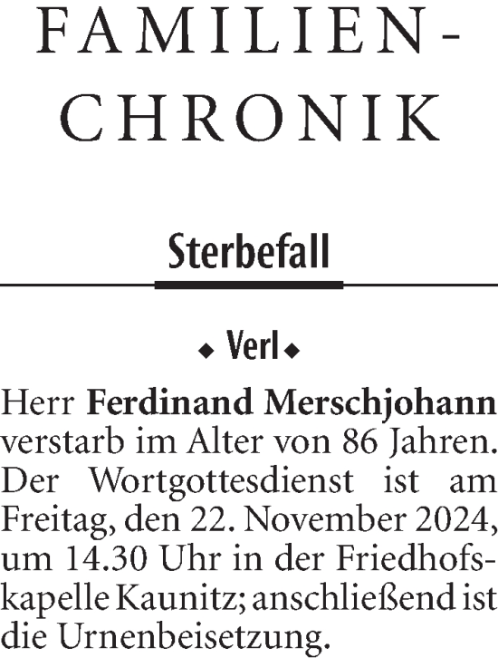 Traueranzeige von Sterbetafel vom 20.11.2024 von Neue Westfälische