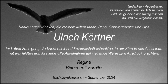 Traueranzeige von Ulrich Körtner