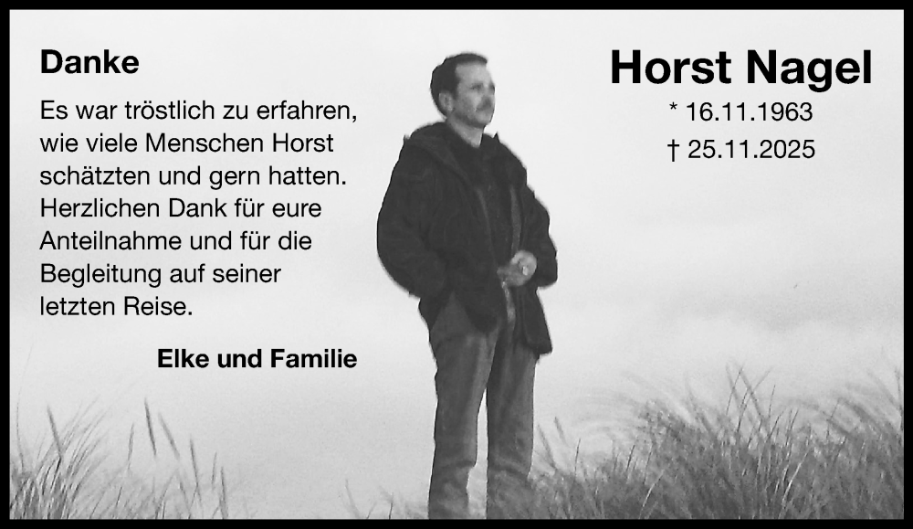  Traueranzeige für Horst Nagel vom 20.12.2025 aus Neue Westfälische und Westfalen-Blatt
