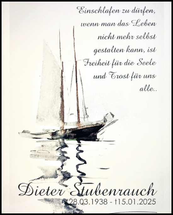 Traueranzeige von Dieter Stubenrauch von Neue Westfälische und Westfalen-Blatt