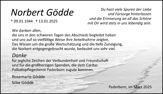 Traueranzeige von Norbert Gödde von Neue Westfälische und Westfalen-Blatt