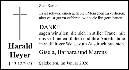 Traueranzeige von Harald Heyer von Neue Westfälische und Westfalen-Blatt