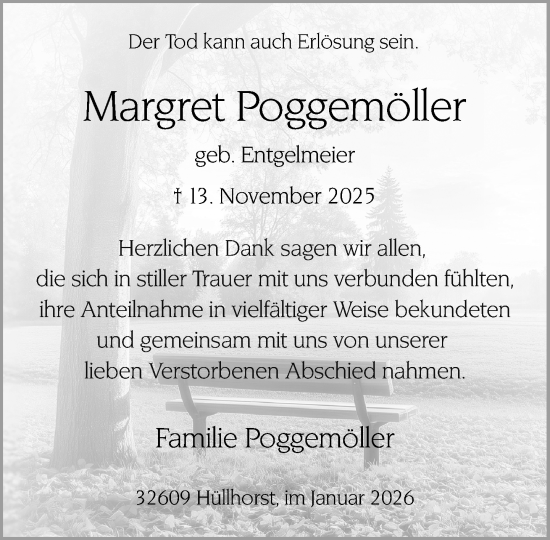 Traueranzeige von Margret Poggemöller von Neue Westfälische und Westfalen-Blatt