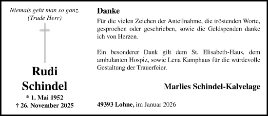 Traueranzeige von Rudi Schindel von Neue Westfälische und Westfalen-Blatt