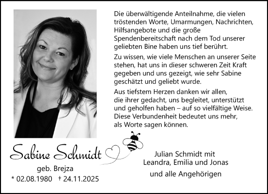 Traueranzeige von Sabine Schmidt von Neue Westfälische und Westfalen-Blatt