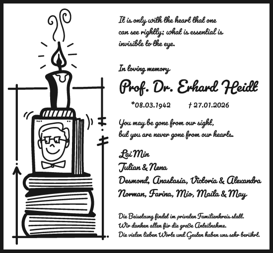 Traueranzeige von Erhard Heidt von Neue Westfälische und Westfalen-Blatt