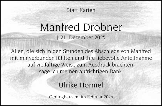 Traueranzeige von Manfred Drobner von Neue Westfälische und Westfalen-Blatt