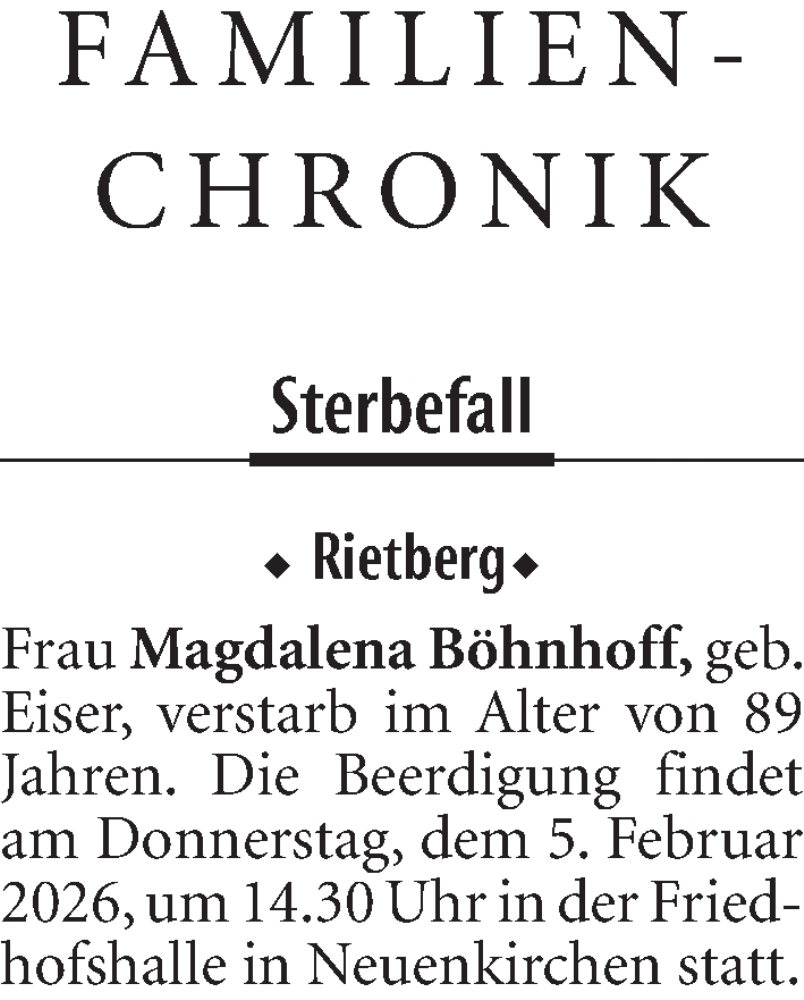  Traueranzeige für Sterbetafel vom 04.02.2026 vom 04.02.2026 aus Neue Westfälische und Westfalen-Blatt